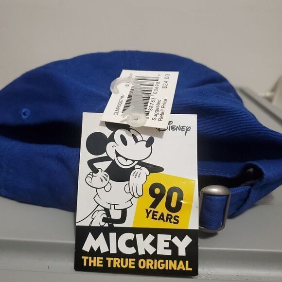 NWT Mickey Mouse Walt Disney Navy Blue Embroidered One Size Hat Baseball Cap - Picture 6 of 8